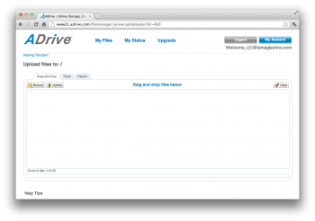ADrive : 50 Go de stockage en ligne pour tous ! 2