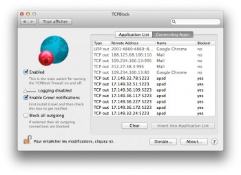 TCPBlock  connecting apps