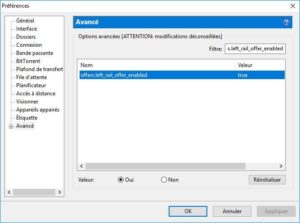 Supprimer les publicites uTorrent offers left rail