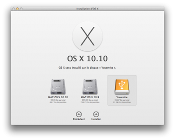 yosemite bootable choix disque externe