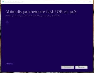 usb windows 10 disque memoire flash pret