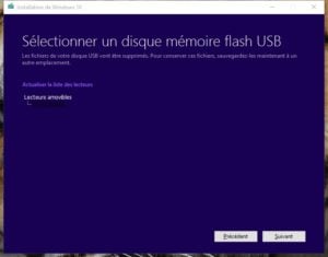 usb windows 10 selectionner un disque memoire flash usb