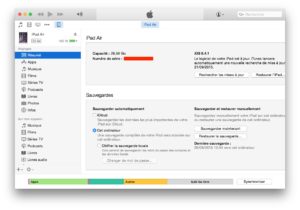 numero de serie ipad itunes