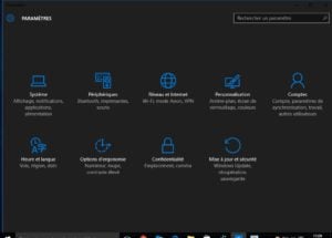 Theme sombre Windows 10 actif