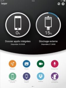 Lexar Jumpdrive M20i ios app accueil