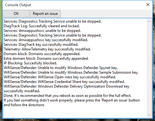 tracking windows 10 rapport