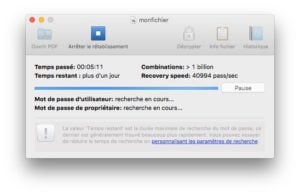 pdf sur mac rechercher mot de passe