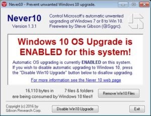 obtenir windows 10 never10 methode