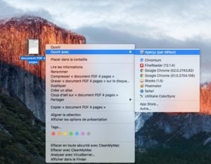 separer un pdf ouvrir avec apercu