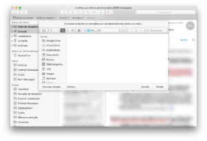 Exporter les courriers Apple Mail dossier destination