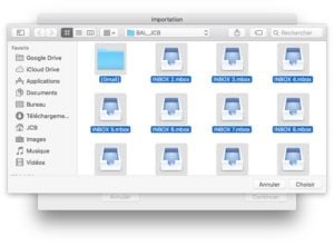 Exporter les courriers Apple Mail selection totale