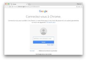 profil google chrome connexion