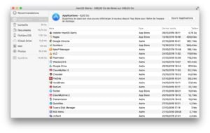 Espace de stockage macOS Sierra apps gourmandes