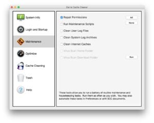 Reparer les permissions macOS Sierra avec sierra cache cleaner