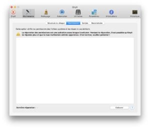 Reparer les permissions macOS Sierra onyx