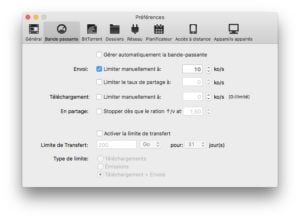 utorrent macos sierra bande passante