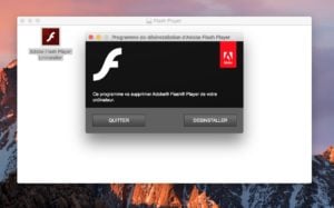 Installer Flash Player Mac OS Sierra desinstaller