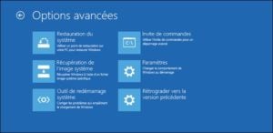 Windows 10 ne demarre plus outils de recuperation