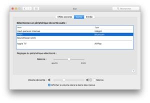 connecter une enceinte Bluetooth au mac changer sortie audio