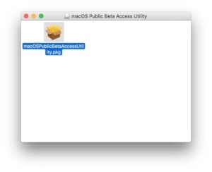 Installer macOS High Sierra macOSPublicBetaAccessUtility