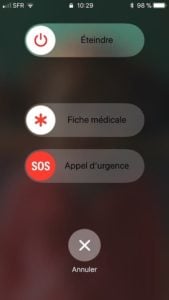 iPhone appel durgence sous iOS 11