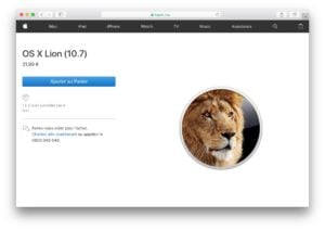 Obtenir les anciens Mac OS X acheter site Apple