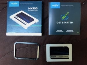 Crucial MX500 SSD 1 To contenu coffret