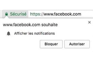 desactiver Afficher les notifications Google Chrome