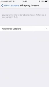 Downgrade Airport anciennes versions