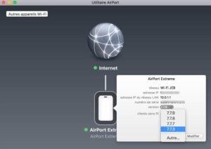 Downgrade Airport firmware choisir version precedente