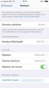 Equalizer Homepod egaliseur activer reglages