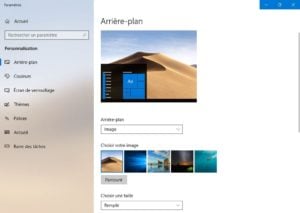 Installation fond d ecran macOS Mojave Windows 10