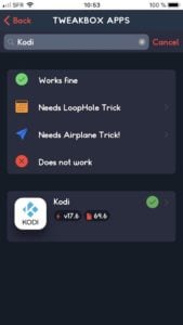 Installer Kodi sur iPhone rechercher app