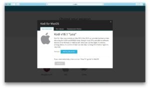 Installer Kodi v18.1 sur Mac