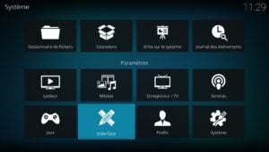 Kodi interface