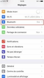 Supprimer un appareil Bluetooth sur iPhone reglages