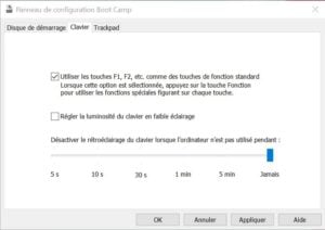 Utiliser les touches de fonction standard F1 F2 sur clavier macbook