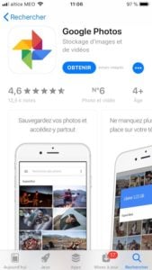 sauvegarder photos iphone google photos