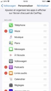 organiser apps apple carplay