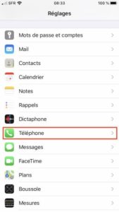 Appels d'inconnus silencieux sur iPhone reglages