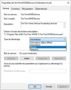 service windows 10 demarrage automatique et manuel