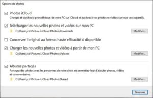 Photos pour iCloud Windows 10