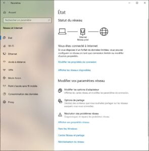 modifier les options d adaptateur