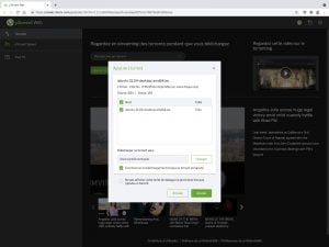 ajout de torrent utorrent web