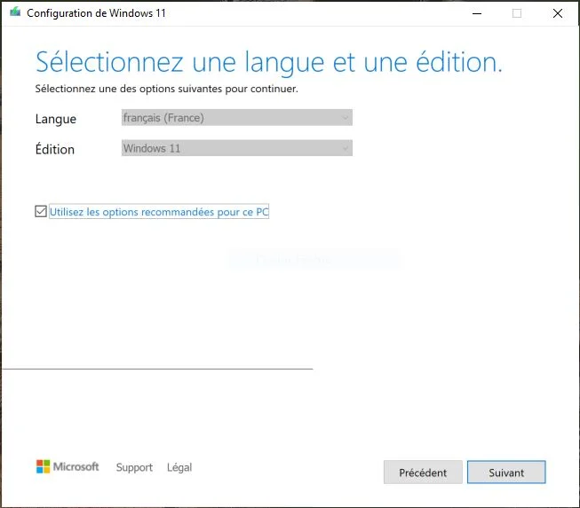 creer cle USB installation Windows 11