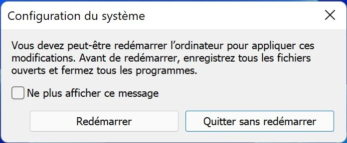 redemarrage windows 11 mode sans echec minimal
