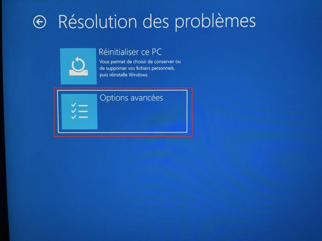 windows resolution des problemes