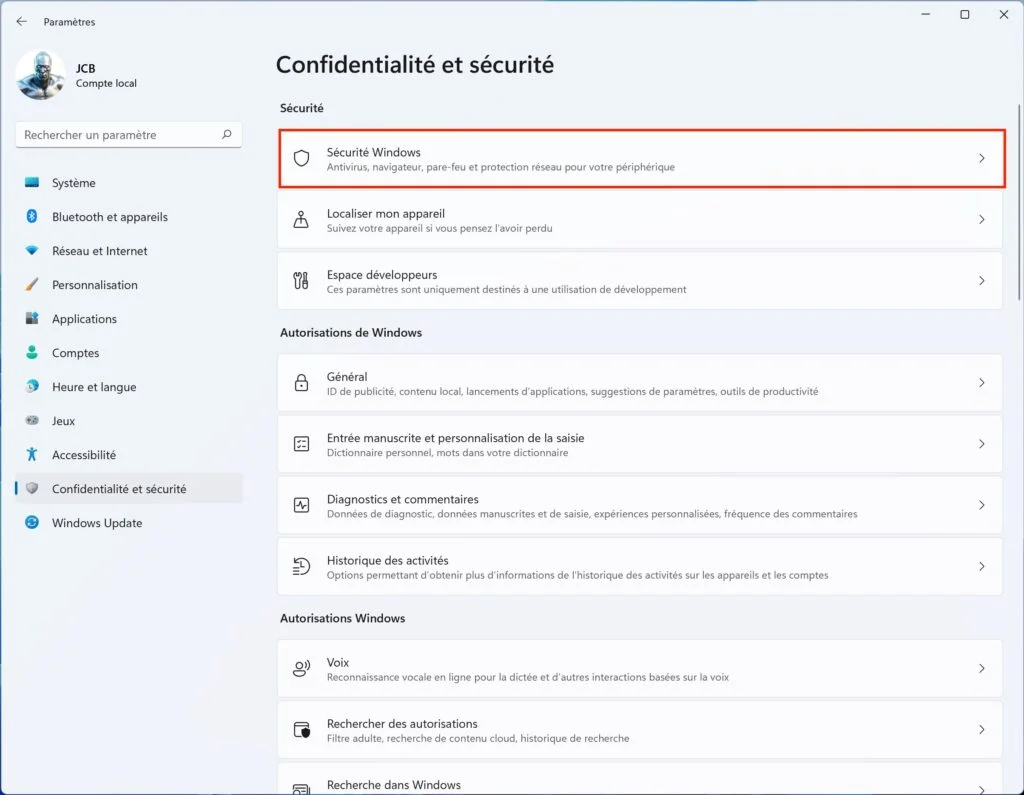 activer pare-feu windows 11 confidentialite et securite