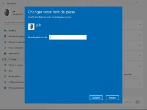 changer votre mot de passe windows 11