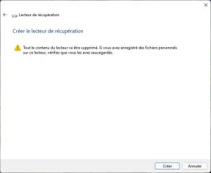 cle usb 16 go pour lecteur de recuperation windows 11